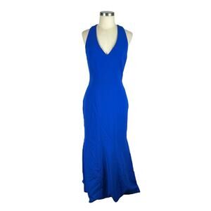 THEIA Cobalt Smooth Mermaid Gown Women's Size 6 Royal Blue Fit & Flare‎ Dress